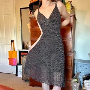 LAUNDRY by Shelli Segal black and white polka dot dress size 2